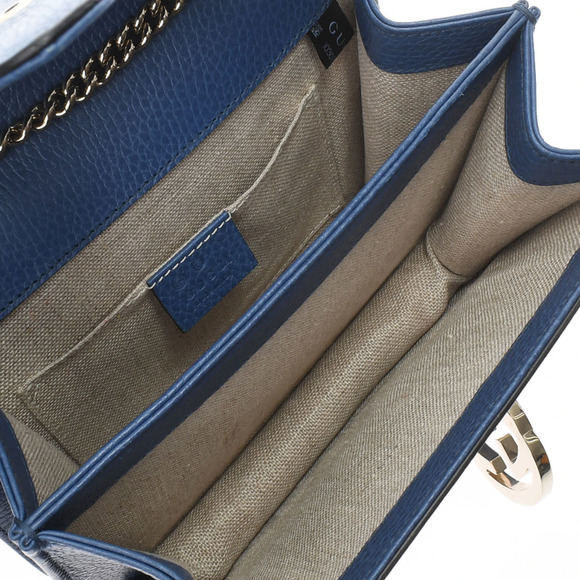 Gucci Interlocking Chain Shoulder Bag Blue - Picture 10 of 12